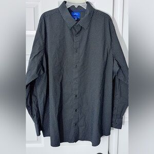 Apt. 9 Men's Dark Gray Patterned Button Down Shirt